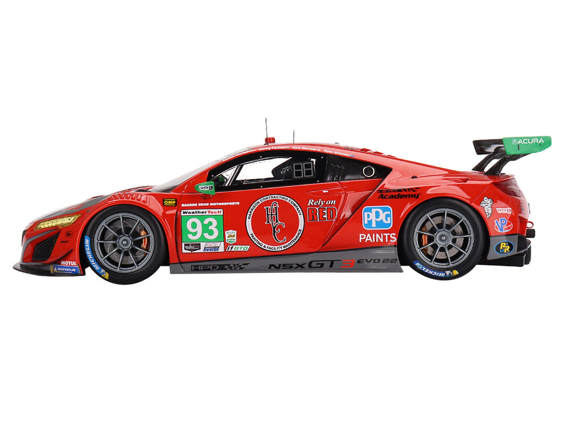 Acura NSX GT3 EVO22 #93 Ryan Briscoe - Danny Formal - Ashton Harrison - Kyle Marcelli "Racers Edge Motorsports with WTRAndretti" IMSA "24 Hours of Daytona" (2023) 1/18 Model Car by Top Speed-2