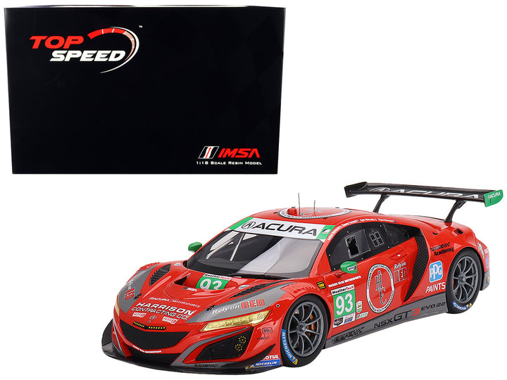 Acura NSX GT3 EVO22 #93 Ryan Briscoe - Danny Formal - Ashton Harrison - Kyle Marcelli "Racers Edge Motorsports with WTRAndretti" IMSA "24 Hours of Daytona" (2023) 1/18 Model Car by Top Speed-0