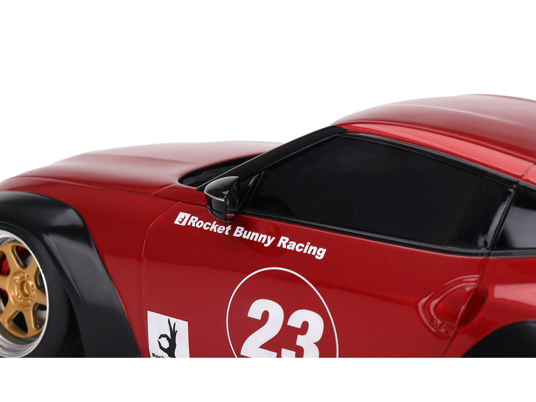 Nissan Z (RZ34) #23 Passion Red Metallic "Pandem - Rocket Bunny" 1/18 Model Car by Top Speed-2