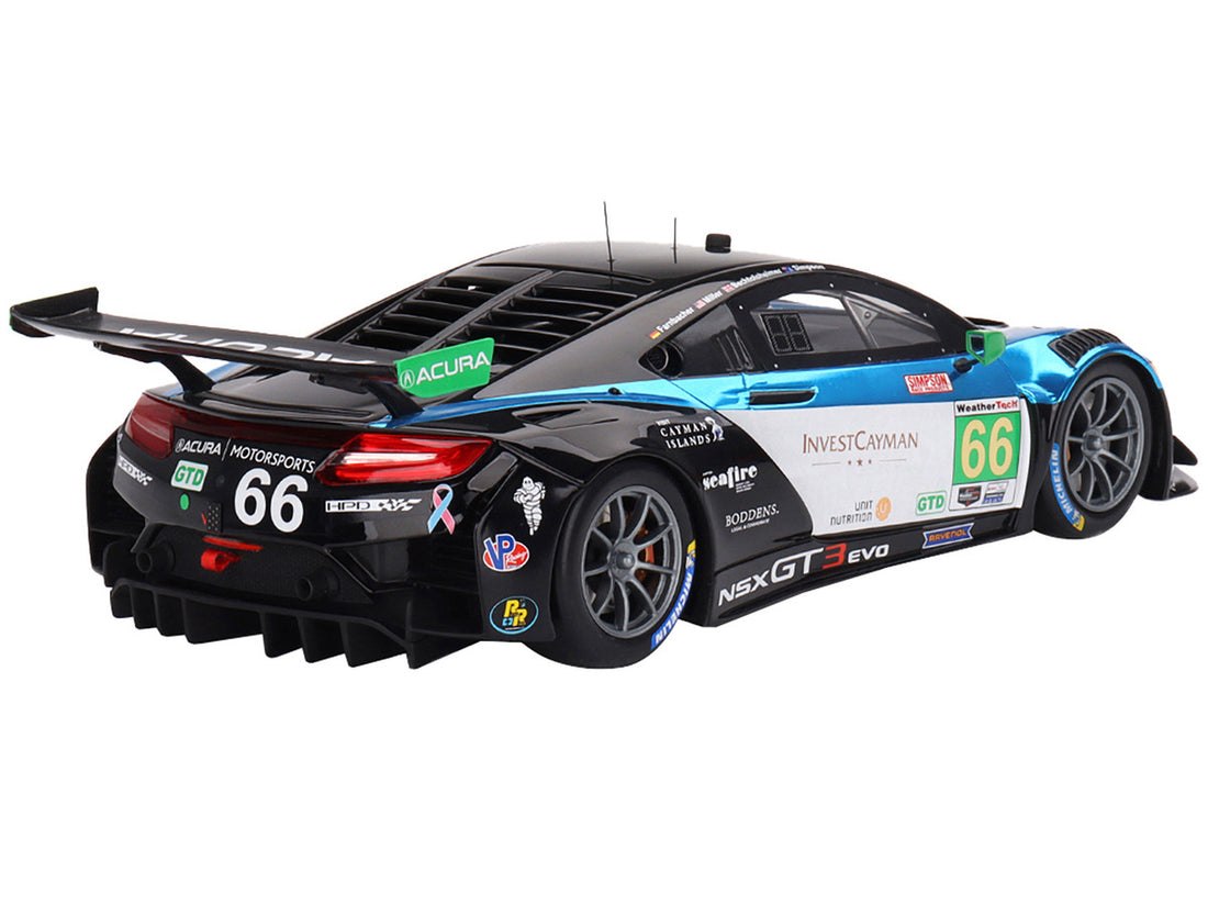 Acura NSX GT3 EVO22 #66 Till Bechtolsheimer - Mario Farnbacher - Marc Miller - Kyffin Simpson "Gradient Racing" IMSA GTD "24 Hours of Daytona" (2022) 1/18 Model Car by Top Speed-3