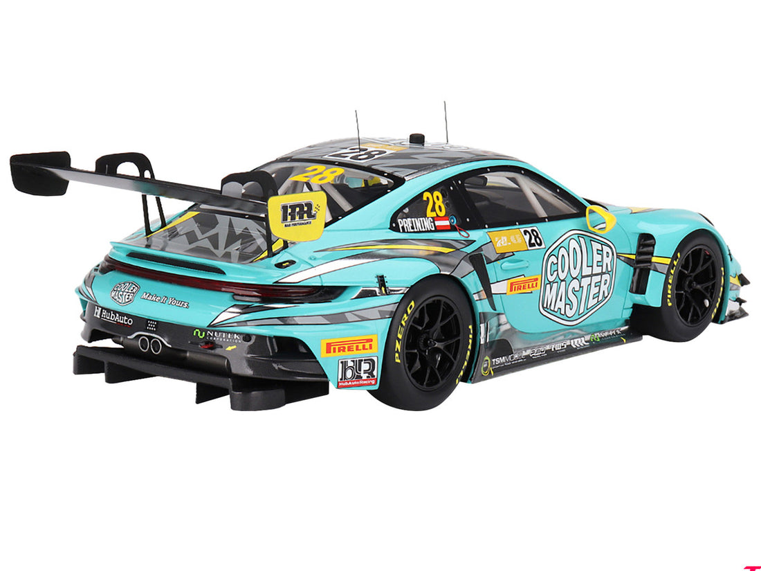 Porsche 911 GT3 R #28 Thomas Preining "HubAuto Racing" FIA GT World Cup "70th Macau Grand Prix" (2023) 1/18 Model Car by Top Speed-3