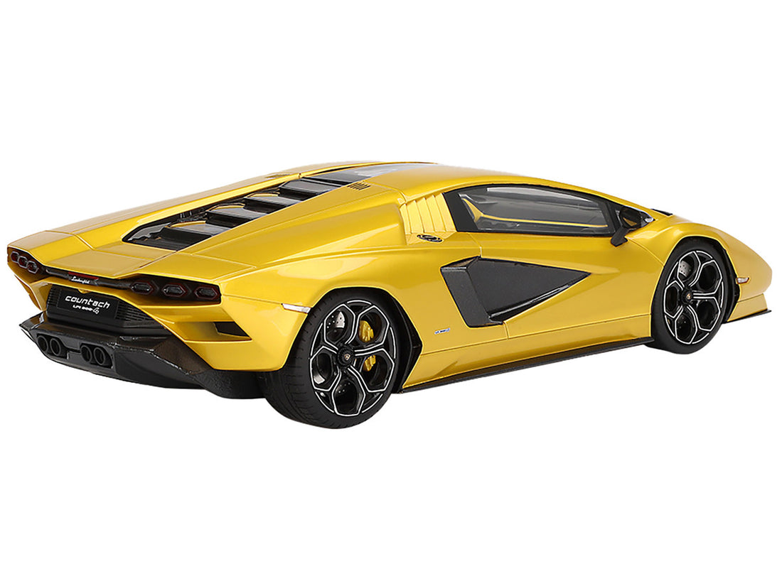 Lamborghini Countach LPI 800-4 New Giallo Orion Gold Metallic 1/18 Model Car by Top Speed 5