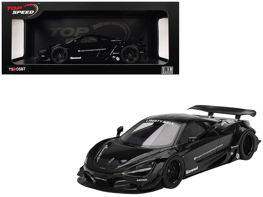 McLaren 720S "LB-Works" Black "Tokyo Auto Salon 2024" 1/18 Model Car by Top Speed 2