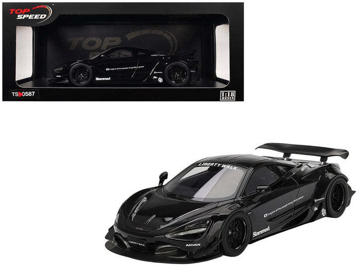McLaren 720S "LB-Works" Black "Tokyo Auto Salon 2024" 1/18 Model Car by Top Speed 2