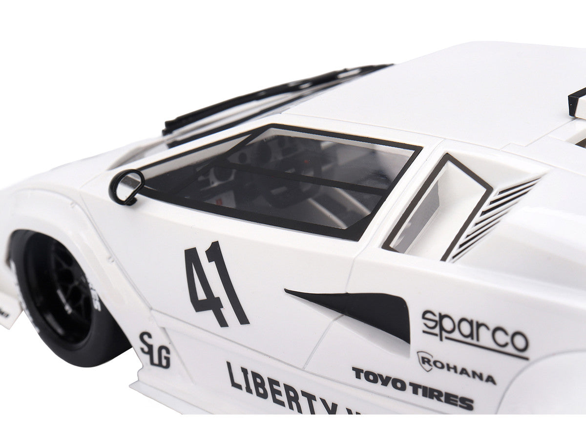 Lamborghini Countach LB-WORKS #41 White "2024 Tokyo Auto Salon" 1/18 Model Car by Top Speed 2