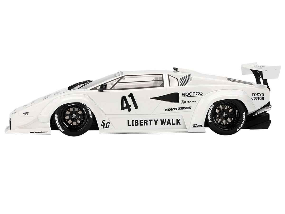 Lamborghini Countach LB-WORKS #41 White "2024 Tokyo Auto Salon" 1/18 Model Car by Top Speed 4