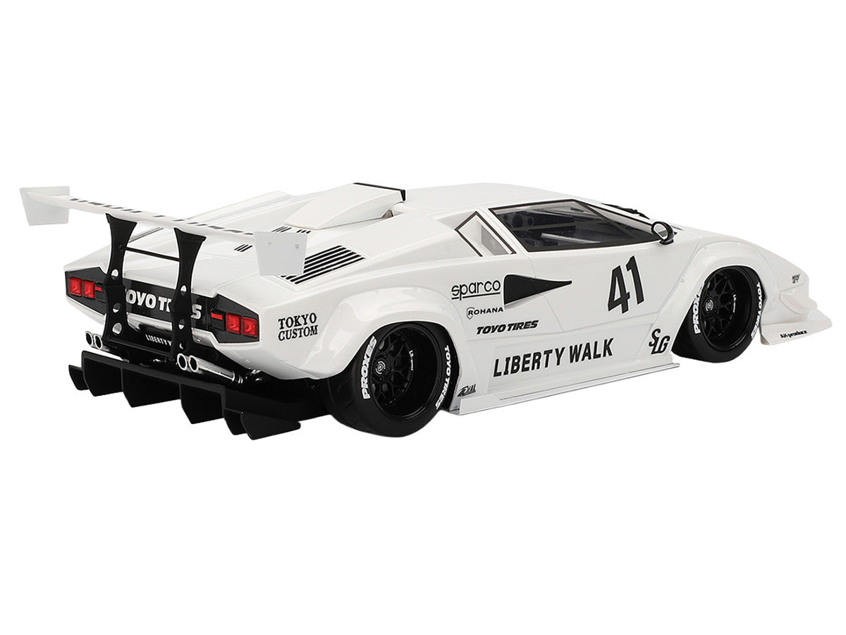 Lamborghini Countach LB-WORKS #41 White "2024 Tokyo Auto Salon" 1/18 Model Car by Top Speed 5