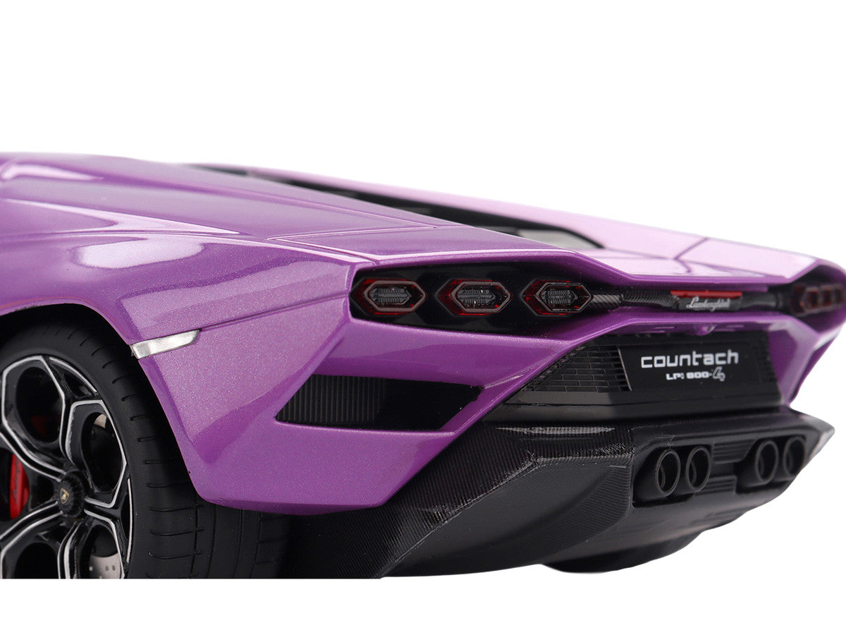 Lamborghini Countach LPI 800-4 Viola 30th Purple Metallic 1/18 Model Car by Top Speed 3