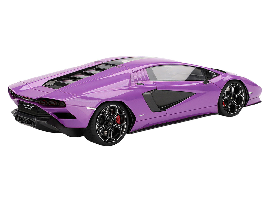 Lamborghini Countach LPI 800-4 Viola 30th Purple Metallic 1/18 Model Car by Top Speed 2