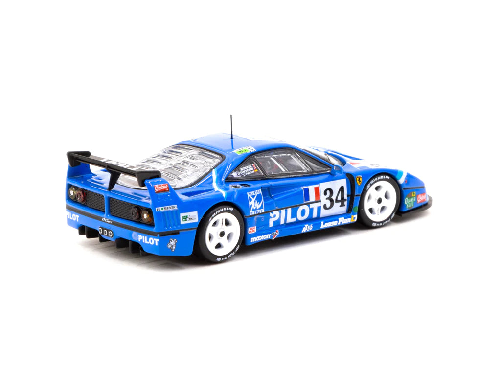 Ferrari F40 LM 24h of Le Mans 1995 M Ferte #34 T64-075-95LM34 1:64 Diecast by Tarmac Works. Rear View.