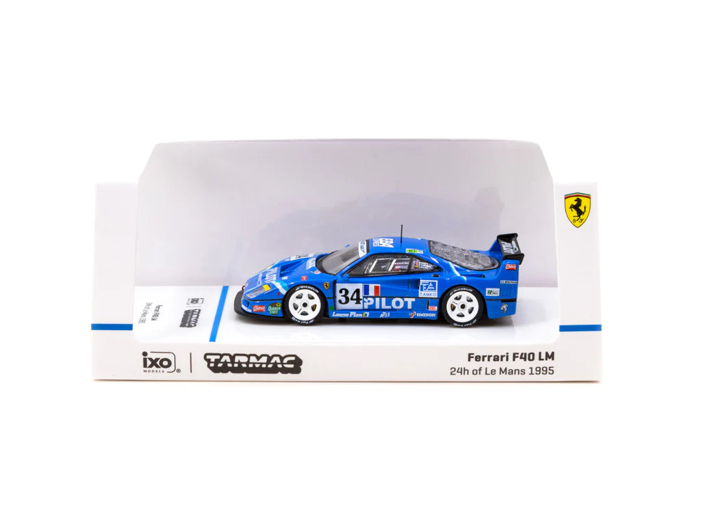 Ferrari F40 LM 24h of Le Mans 1995 M Ferte #34 T64-075-95LM34 1:64 Diecast by Tarmac Works. Package View.