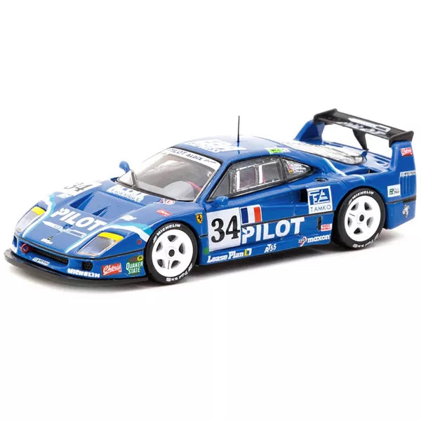 Ferrari F40 LM 24h of Le Mans 1995 M Ferte #34 T64-075-95LM34 1:64 Diecast by Tarmac Works.  Left side and front view.