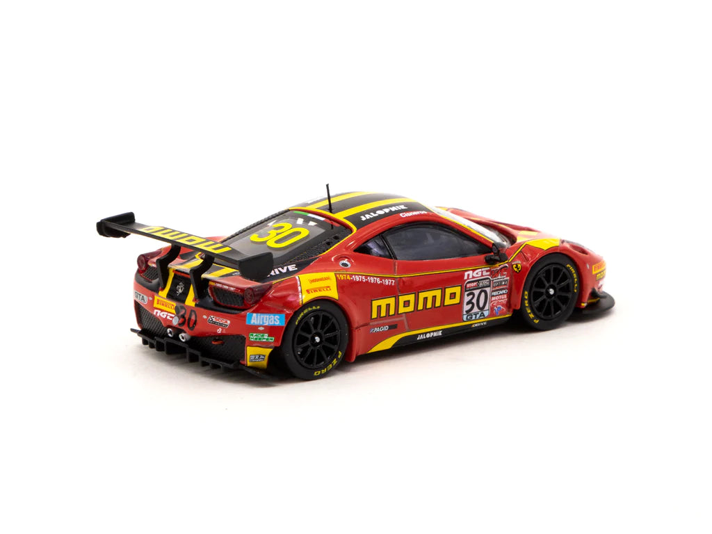 Tarmac Works Hobby64 Ferrari 458 Italia GT3 MOMO Pirelli WC 2015 1:64 T64-074-15PWC30. Rear View