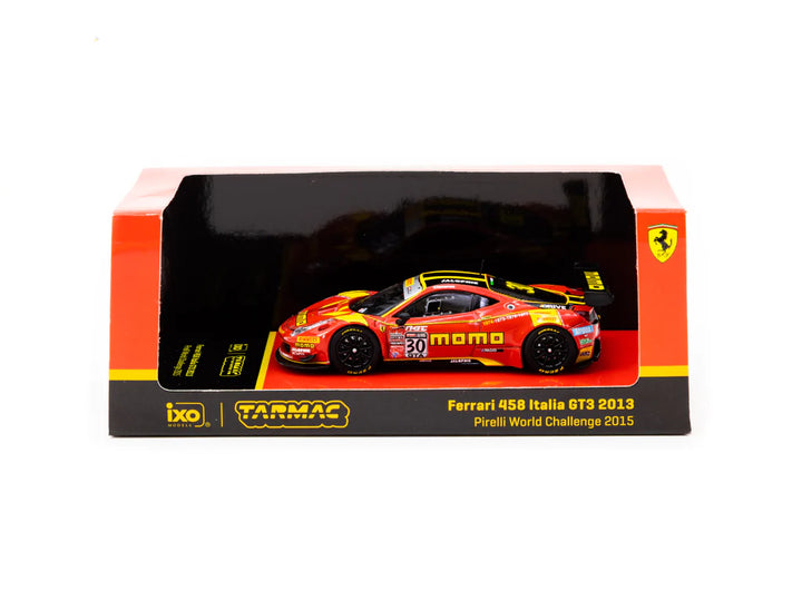Tarmac Works Hobby64 Ferrari 458 Italia GT3 MOMO Pirelli WC 2015 1:64 T64-074-15PWC30. Packaging View