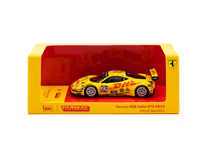 Tarmac Works Hobby64 Ferrari 458 Italia GT3 24 Hours of Spa 2013 DHL ITEM#T64-07-13SPA52 1:64 Package View