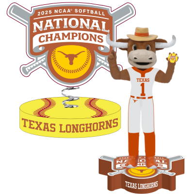 Texas Longhorns 2025 Softball National Champions Bobbleheads 4