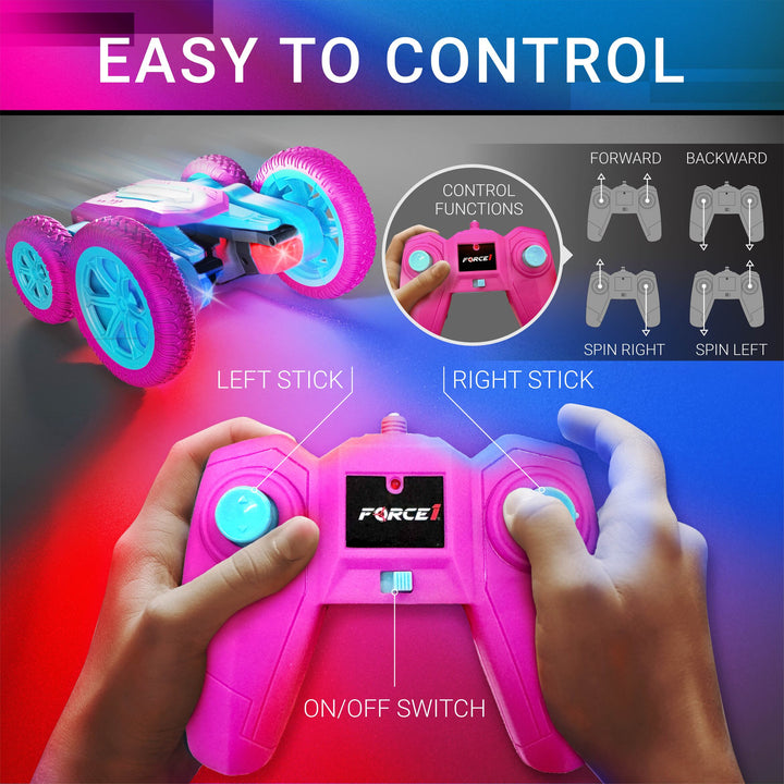 Tornado LED Pink/Blue RC Car 2