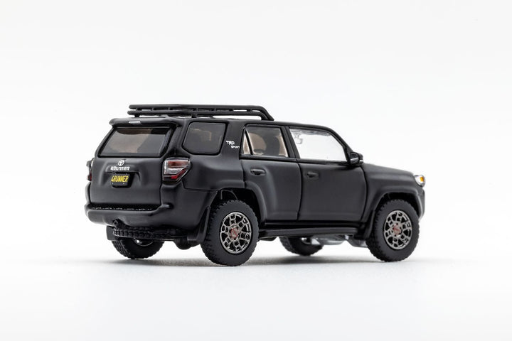 Toyota 4 Runner SUV 4x4 Off Road in Matte Black 1:64 Diecast by GCD Side View