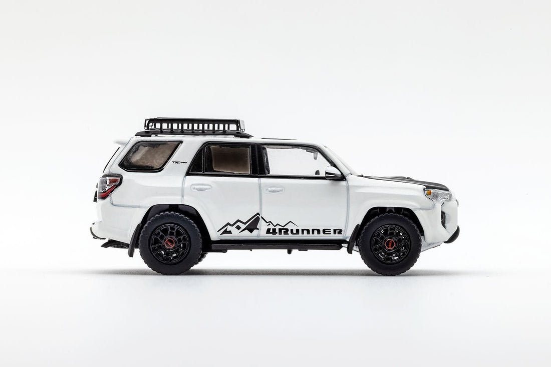 Toyota 4 Runner SUV 4x4 Off Road in White 1:64 Diecast by GCD Side View