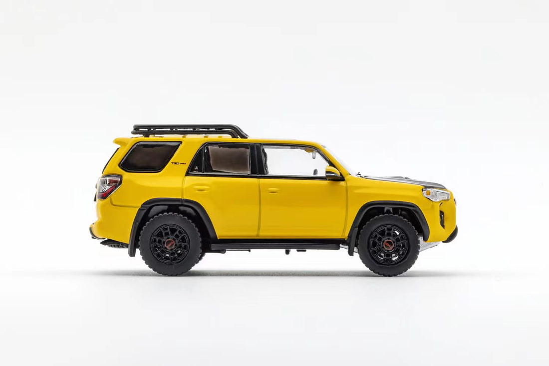 Toyota 4 Runner SUV 4x4 Off Road in Yellow 1:64 Diecast by GCD Side View Car Only