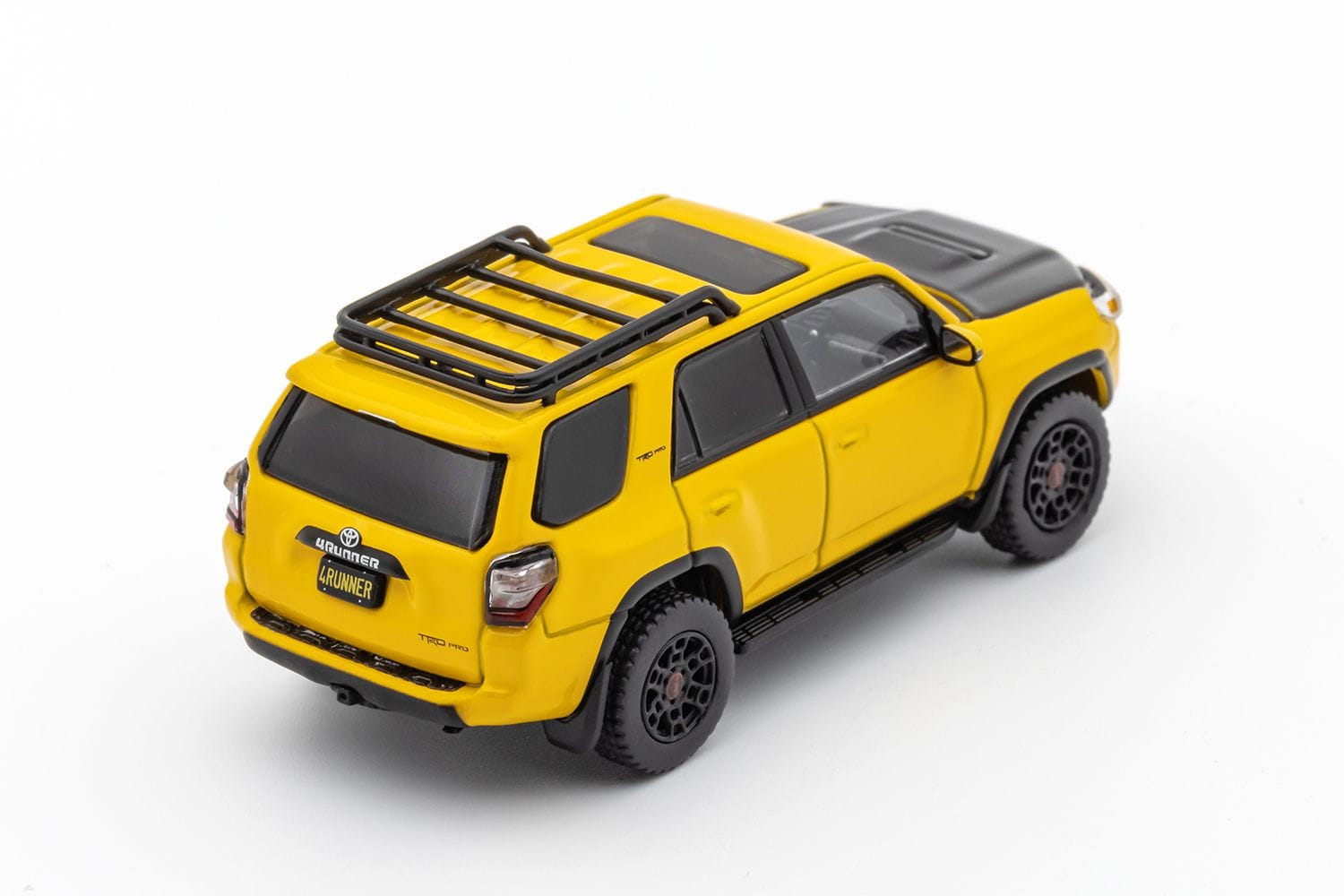 Toyota 4 Runner SUV 4x4 Off Road in Yellow 1:64 Diecast by GCD Rear View Car Only