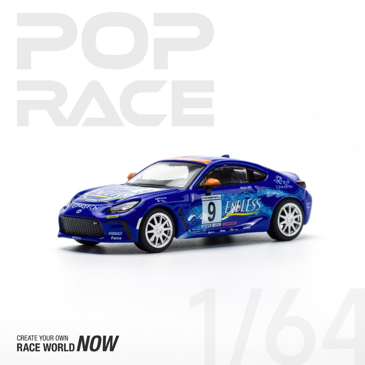 Toyota GR86 ENDLESS Dark Blue #9 1:64 Scale Diecast Car by Pop Race PR640025
