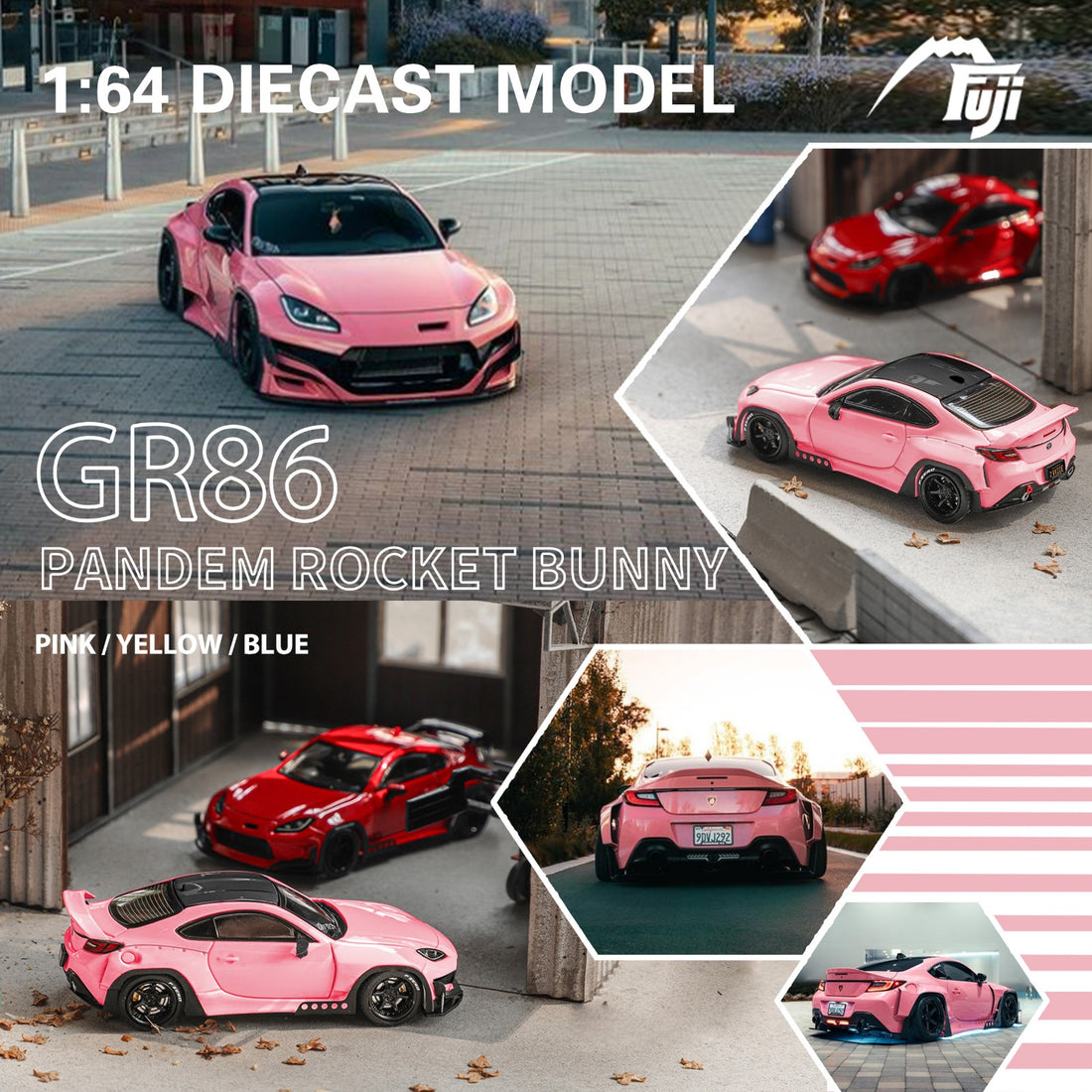 Toyota Pandem GR86 Rocket Bunny 1:64 Scale Diecast Model by Fuji