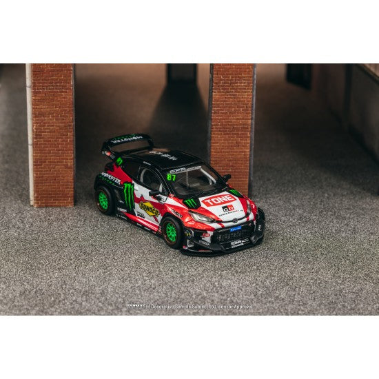Toyota "Pandem" Yaris GR Monster Drift 1:64 Scale Diecast Model by Tarmac Works Front View