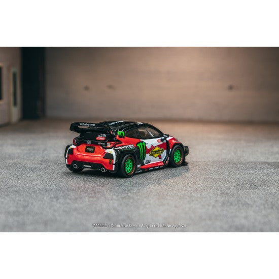 Toyota "Pandem" Yaris GR Monster Drift 1:64 Scale Diecast Model by Tarmac Works Rear View