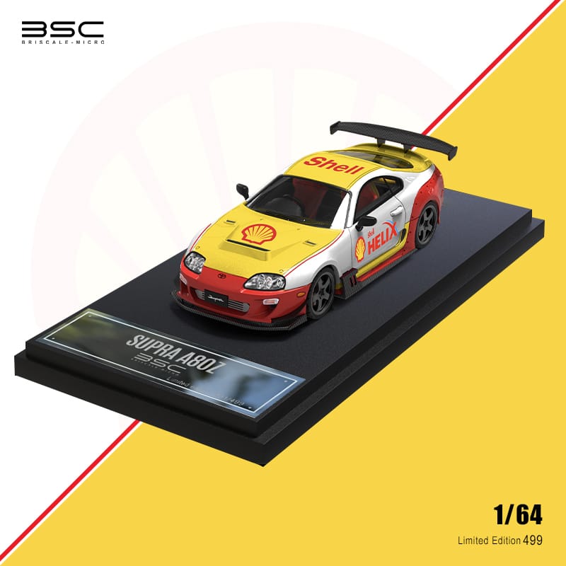 Toyota Supra A80 in Shell Livery 1:64 Diecast by BSC