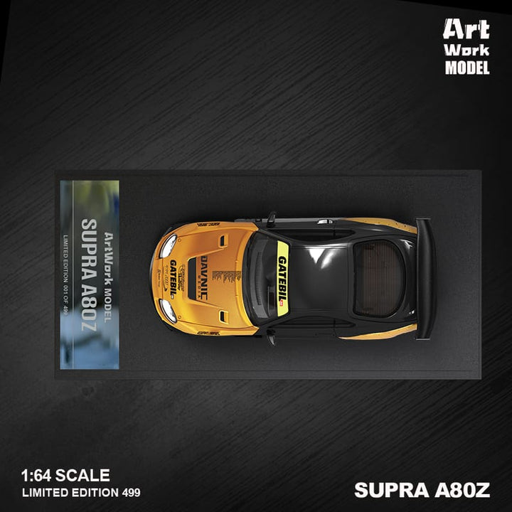 Toyota Supra A80 1:64 Diecast by Time Micro Top View