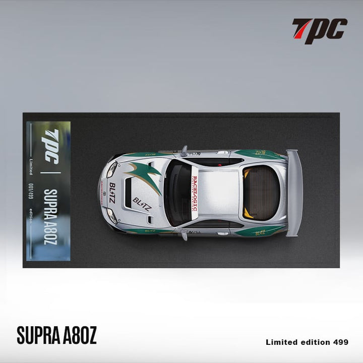 Toyota Supra A80Z with Figurine 1:64 Scale Diecast Model by TPC Top View