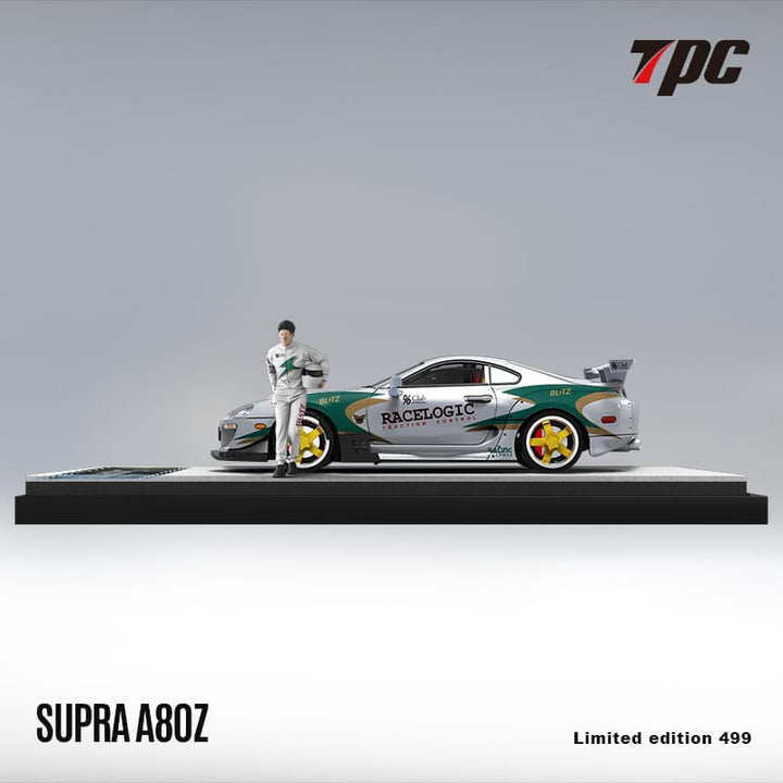 Toyota Supra A80Z with Figurine 1:64 Scale Diecast Model by TPC Side View with Figurine