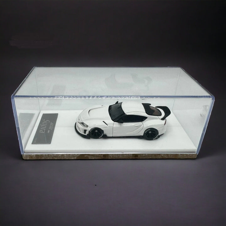 Toyota Supra GR in White 1:64 Resin model by ATOZ Display View