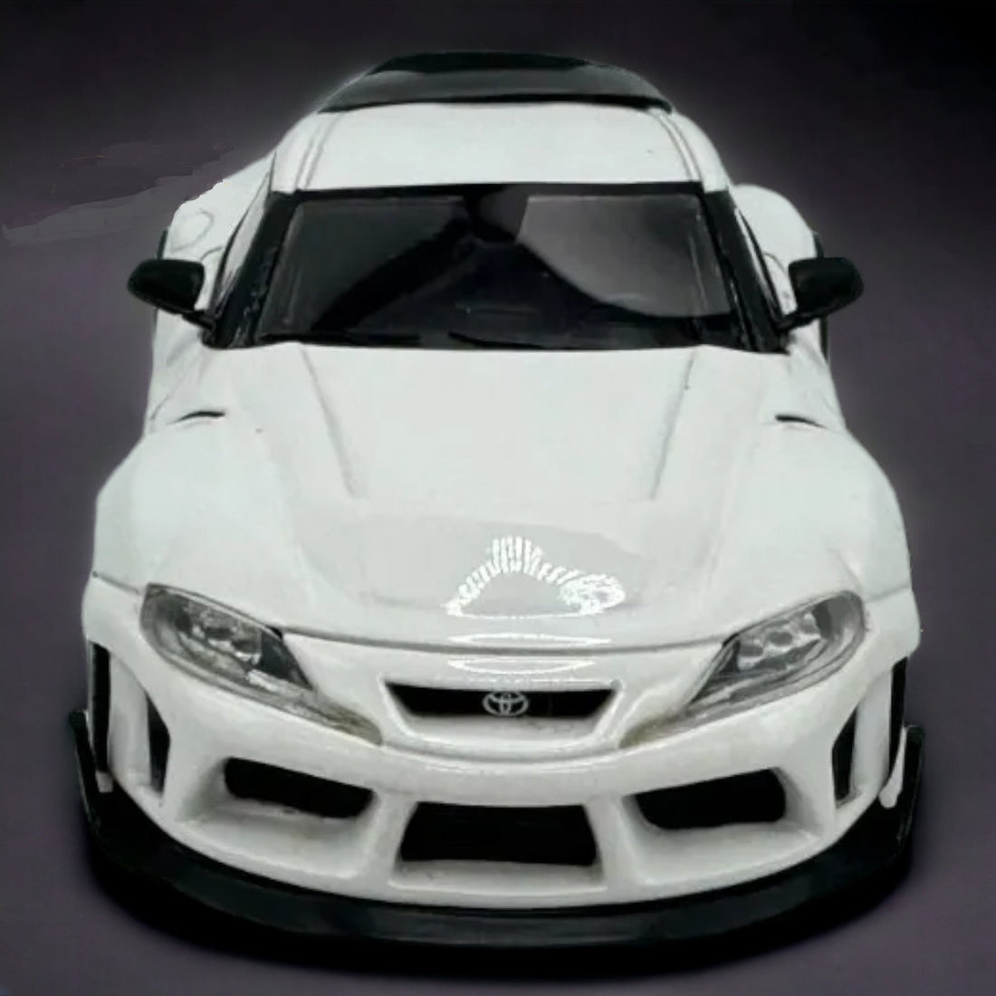 Toyota Supra GR in White 1:64 Resin model by ATOZ Front View