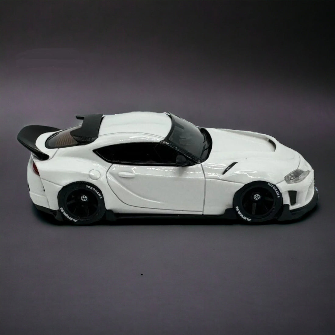 Toyota Supra GR in White 1:64 Resin model by ATOZ Side View