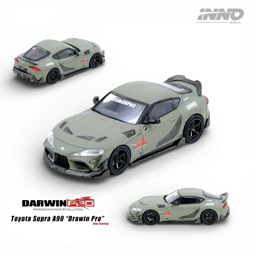 Toyota Supra A90 Darwin Pro Matt Green 1:64 by INNO64