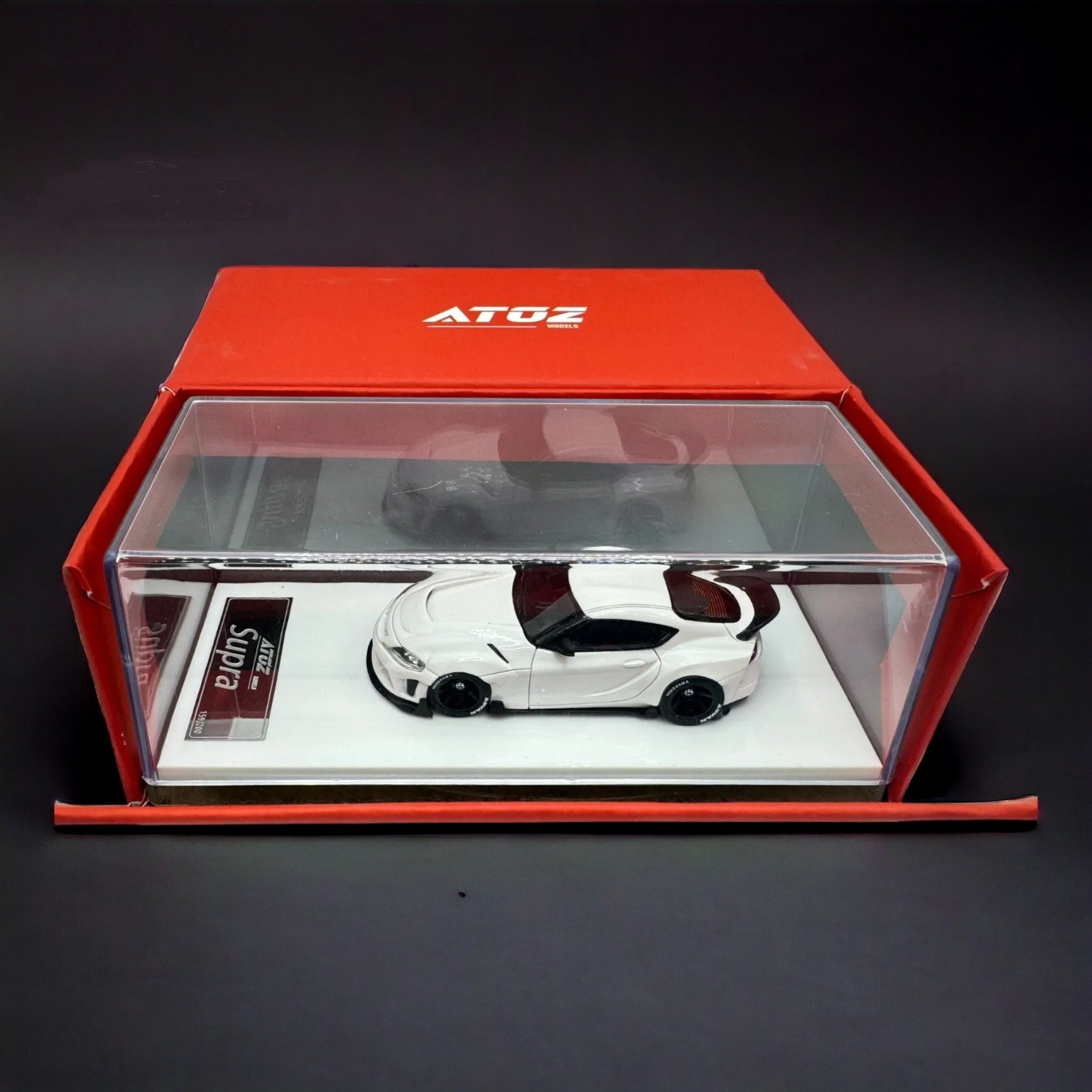 Toyota Supra GR in White 1:64 Resin model by ATOZ Box View