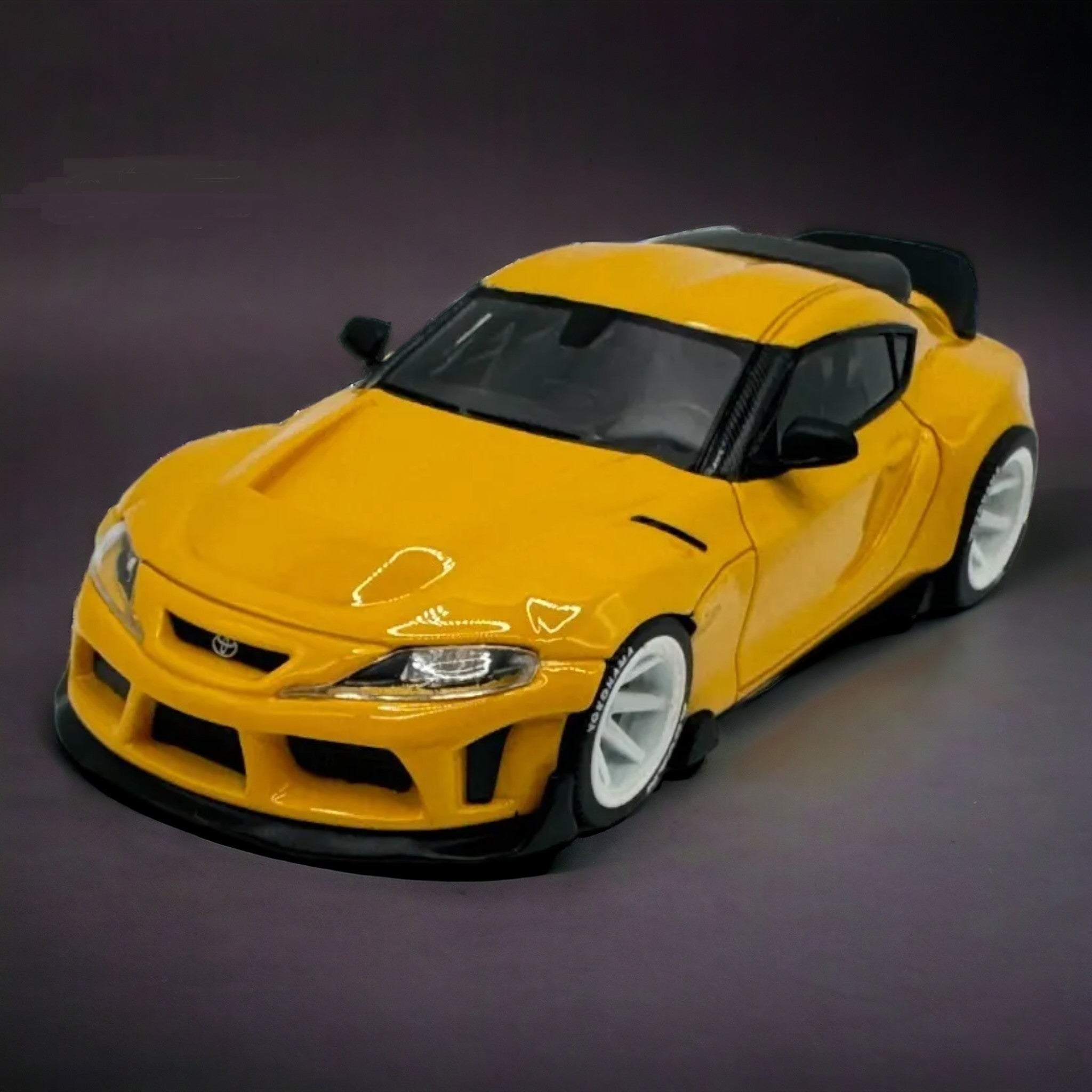 Toyota Supra GR in Yellow 1:64 Resin model by ATOZ