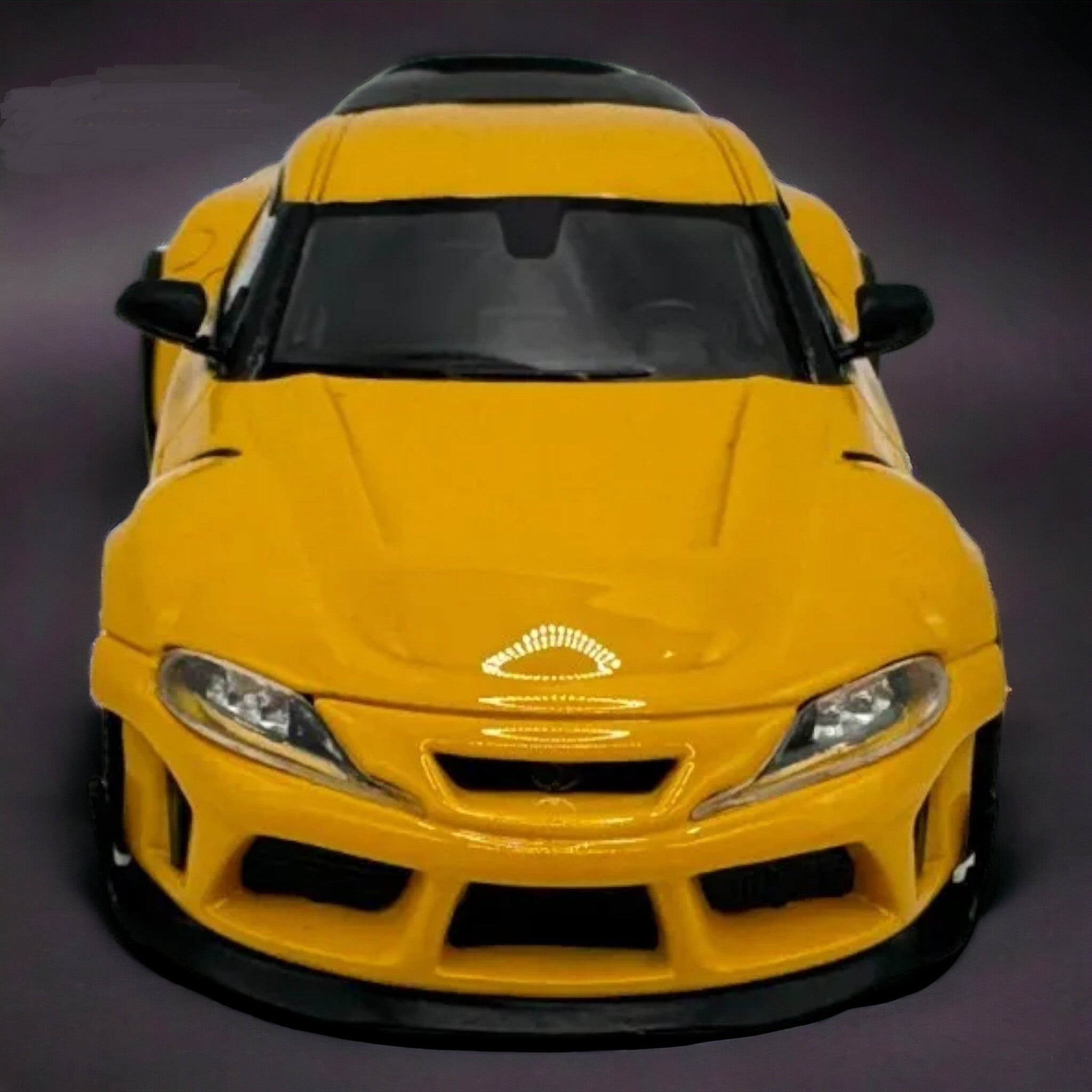 Toyota Supra GR in Yellow 1:64 Resin model by ATOZ Front View