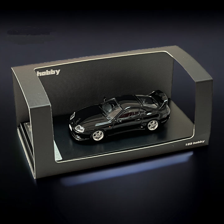 Toyota Supra JZA80Z in Black 1:64 by 123 Hobby