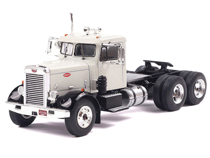 1955 Peterbilt 281 Truck Tractor White 1/64 Diecast Model by IXO Models-1