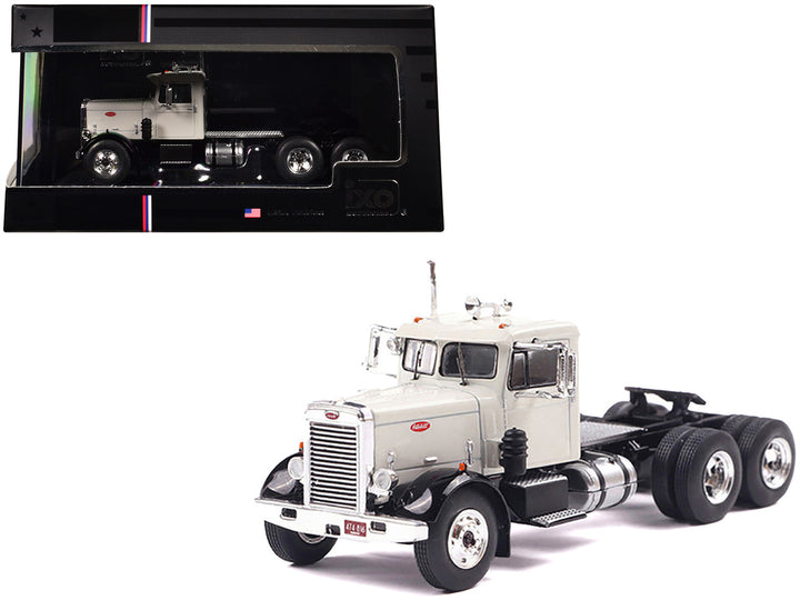 1955 Peterbilt 281 Truck Tractor White 1/64 Diecast Model by IXO Models-0