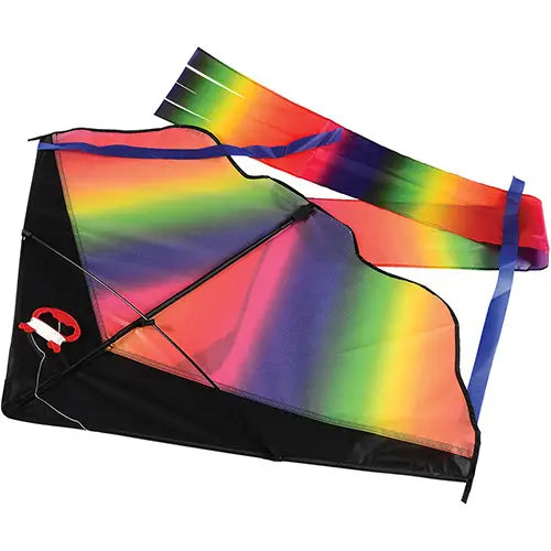 Rainbow Dragon Tail Kite Top View 2