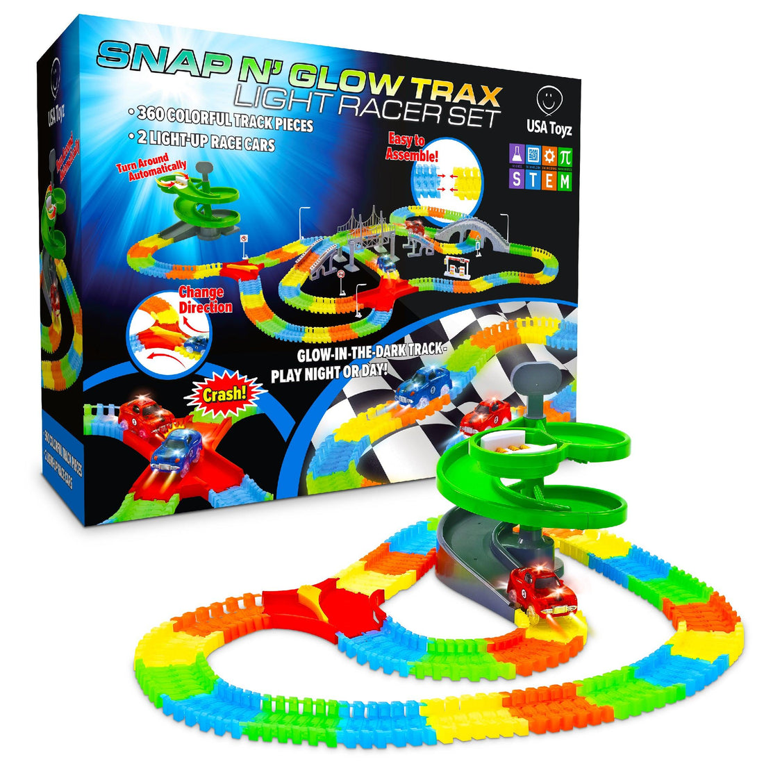 Snap N' Glow Trax Racing Track - Large (CF1302)