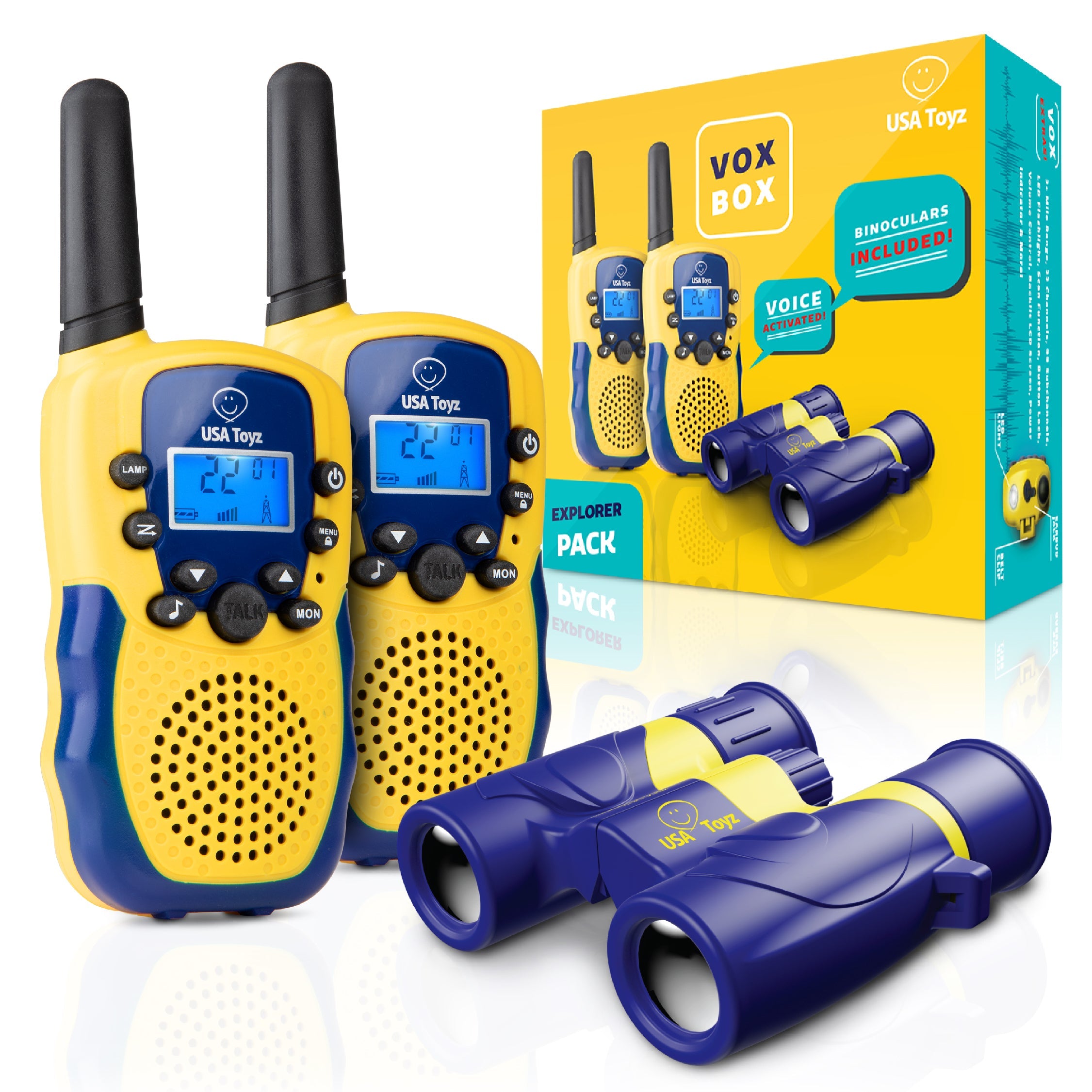 Vox Box Walkie Talkies for Kids - 2pk by USA Toyz