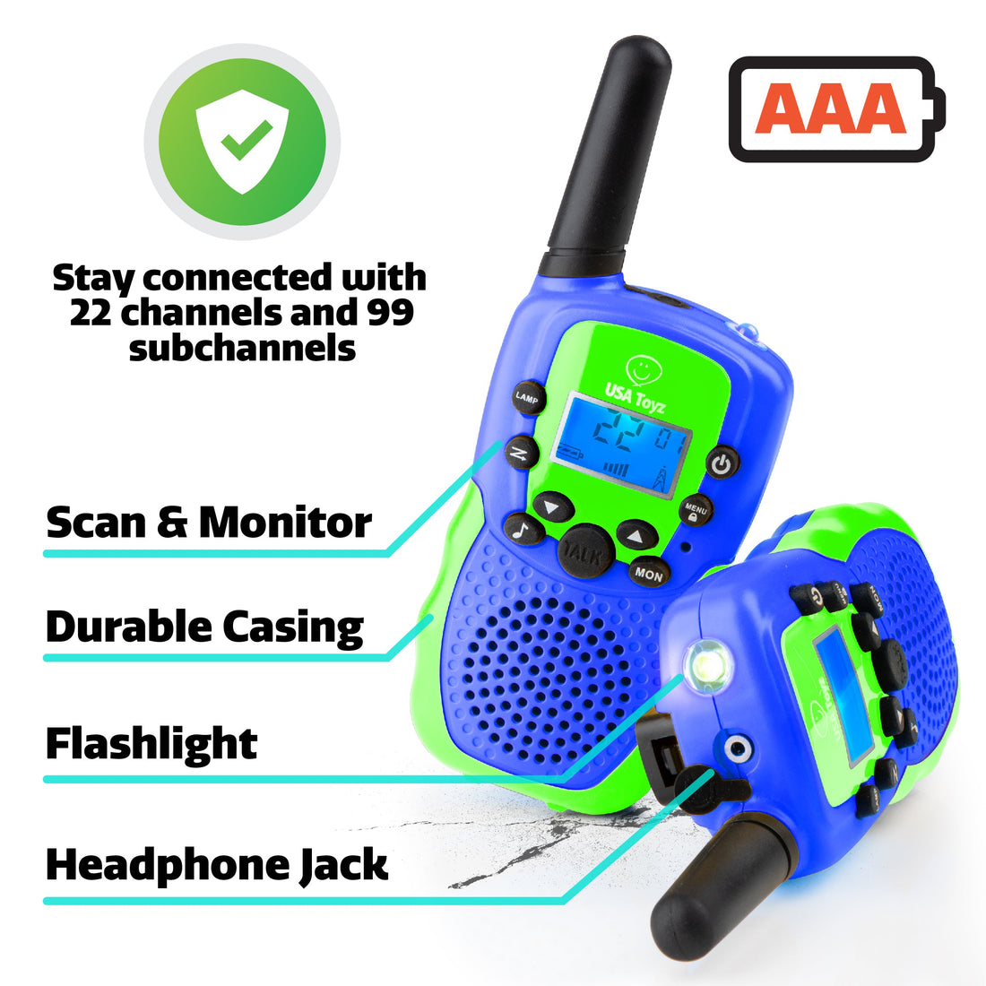 Vox Box Walkie Talkies for Kids - 2pk by USA Toyz  3