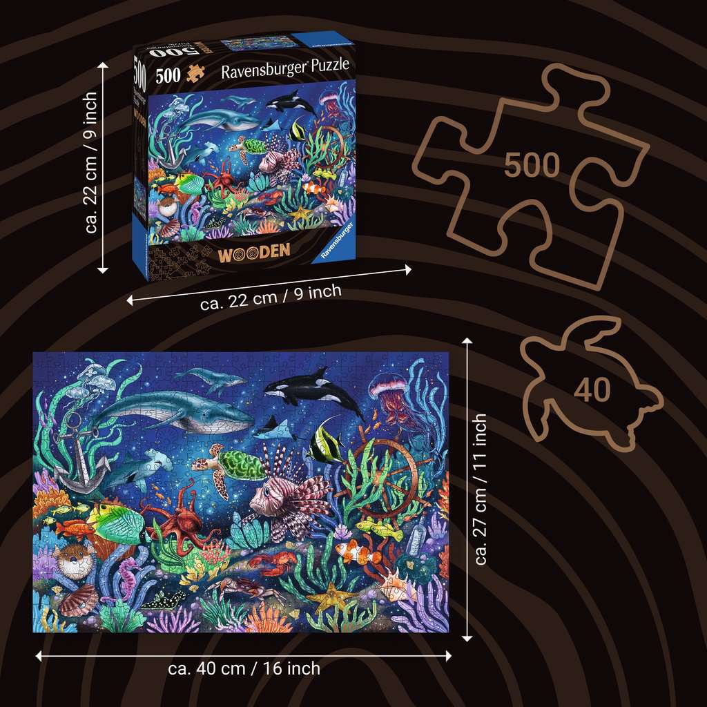 Under the Sea 500 Piece Wood Jigsaw Puzzle Ravensburger 4