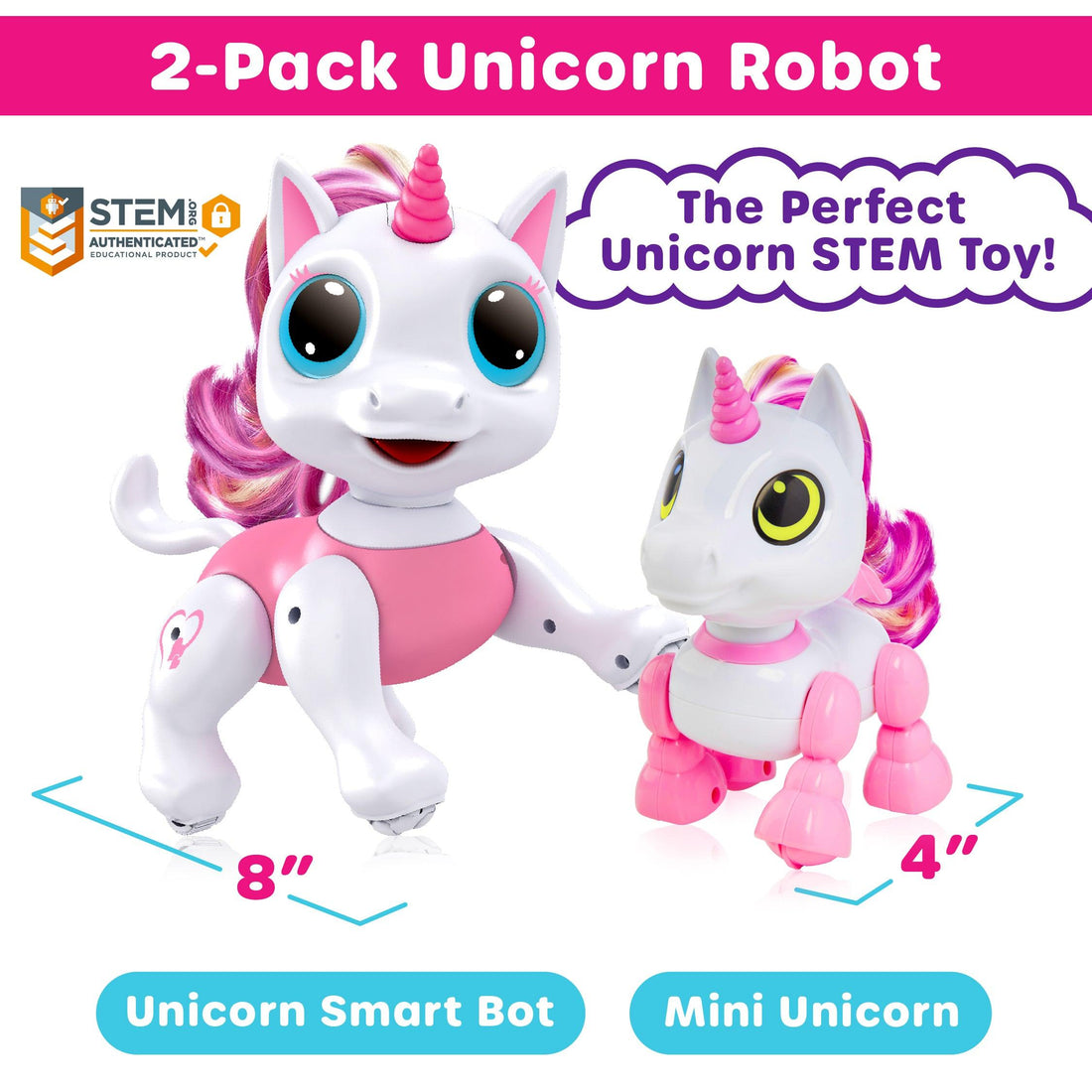 Power Your Fun Robo Pets Unicorn Toys 2pk 5