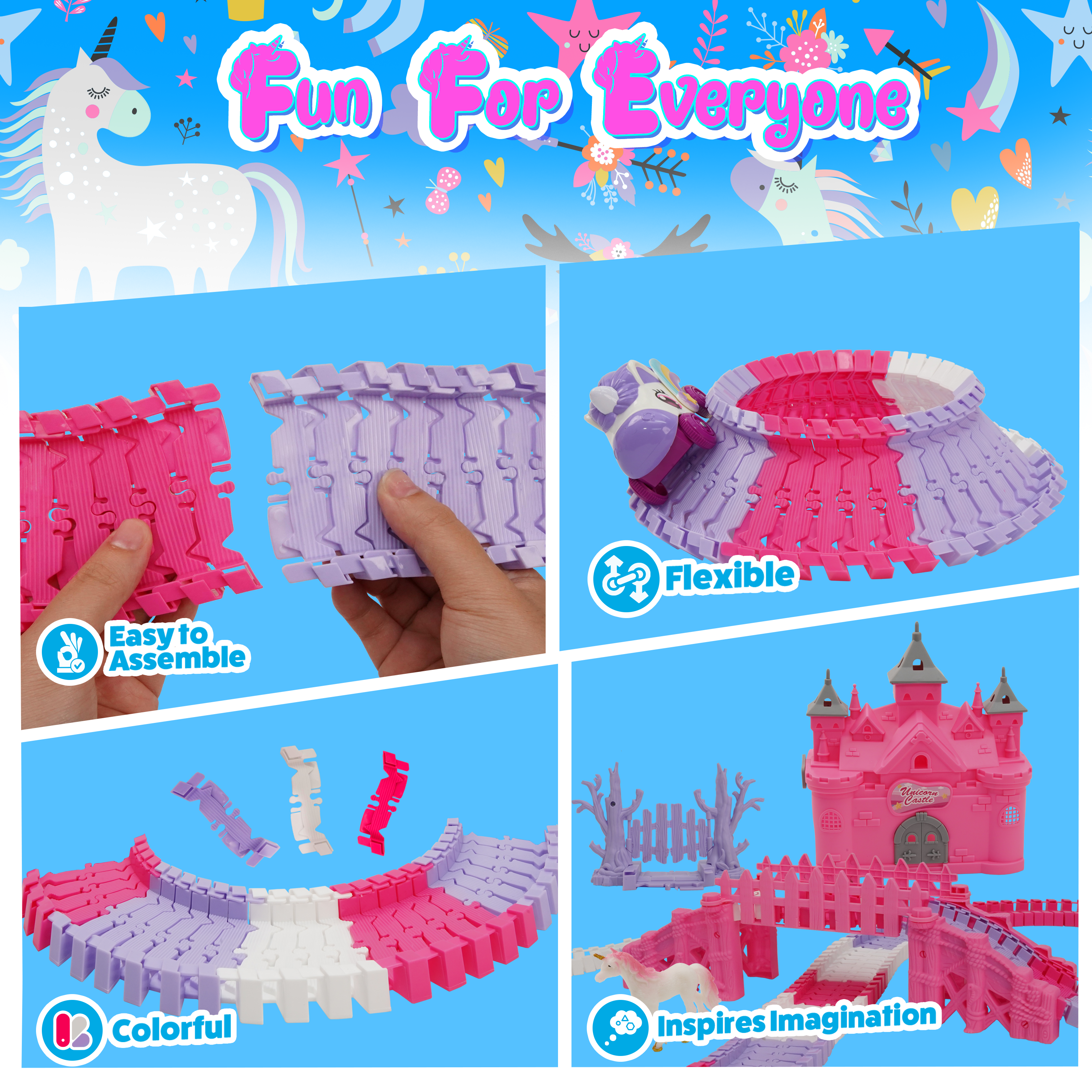 Unicorn Speedway Tracks – 252pc by USA Toyz  4
